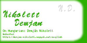 nikolett demjan business card