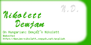 nikolett demjan business card